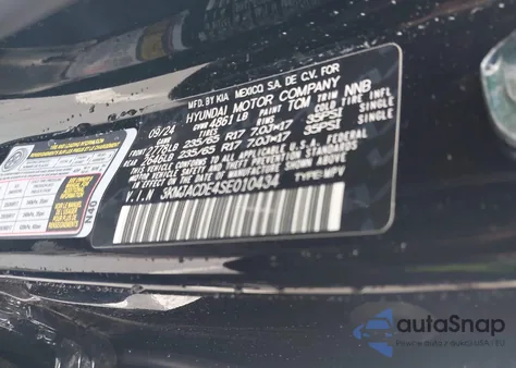 2025 Hyundai Tucson Se из США, поврежденный, VIN 3KMJACDE4SE010434